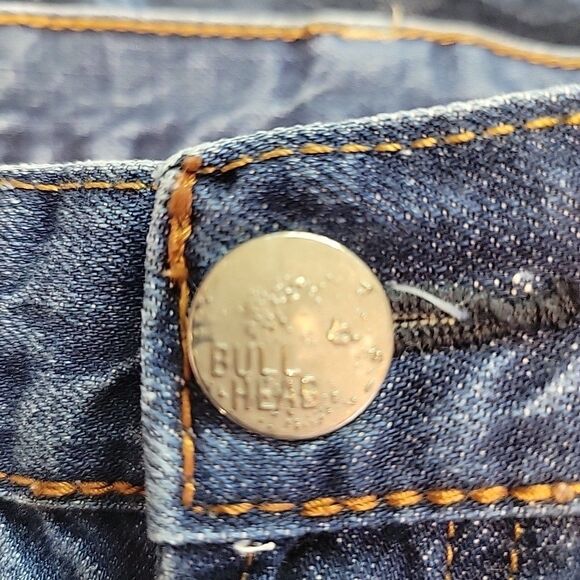 Bullhead Mens Jeans Actual Size 32x28 Dillon Skinny Frayed Hems Distressed - Picture 7 of 14